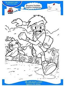 Çocuklar İçin Digimon Boyama Sayfaları 
